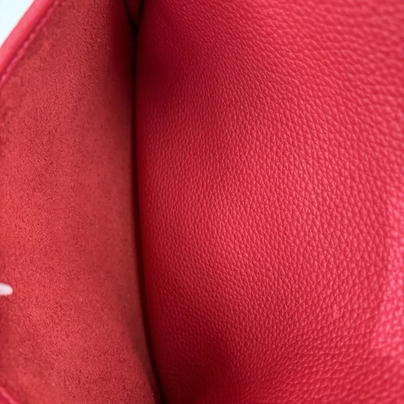 AUTH 2023 HERMES H GHW EVELYNE III PM ROUGE VIF CLEMENCE CROSSBODY SADDLE BAG - Picture 12 of 16